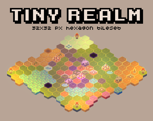 TinyRealm (32px hexagon tile set)