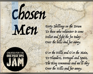 Chosen Men - fighting the French in the Peninsula War One Page RPG  