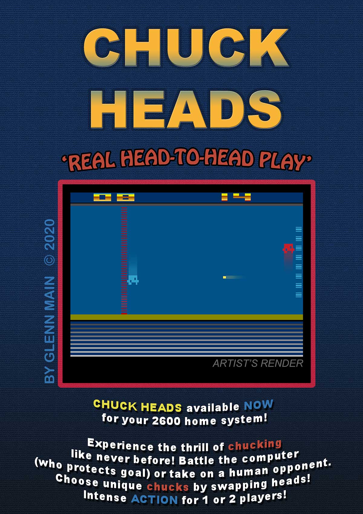 Chuck Heads for the Atari 2600 by Glenn Main