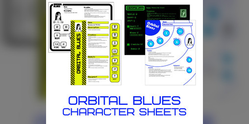 Cover image for Orbital Blues: A constellation of character sheets