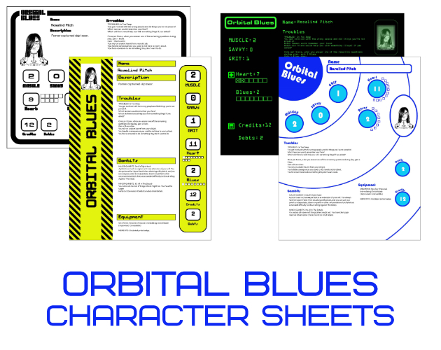 Cover image for Orbital Blues: A constellation of character sheets