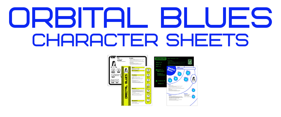 Orbital Blues: A constellation of character sheets