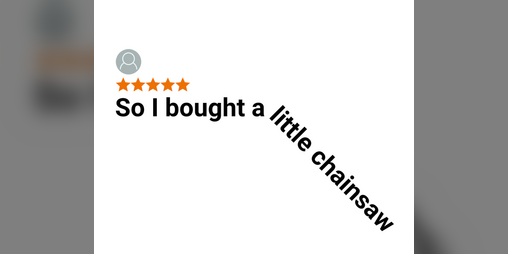 Cover image for So I bought a little chainsaw