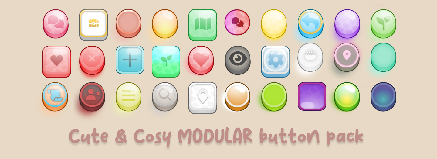 Cute & Cosy Modular Button Pack