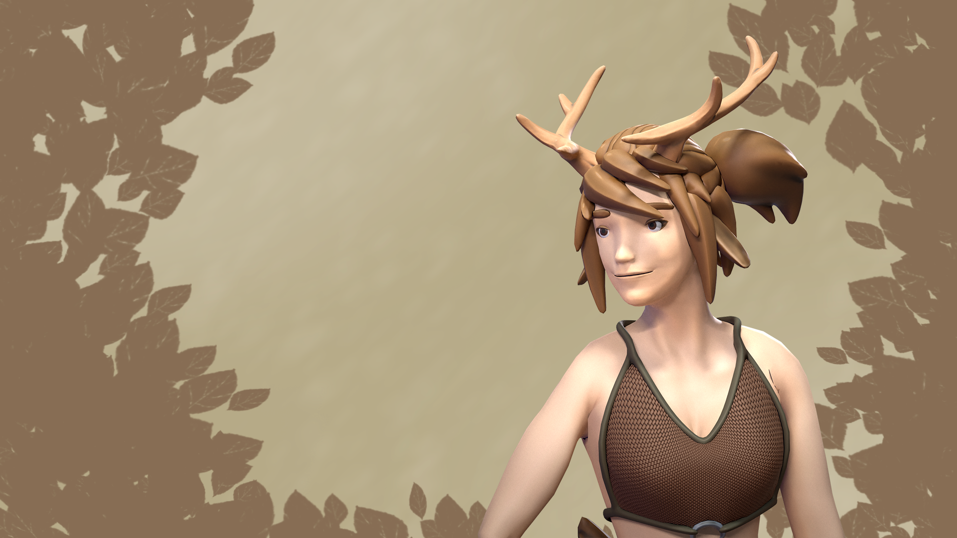 Deer Woman| 3D Game-ready Character | VRChat-Ready Avatar