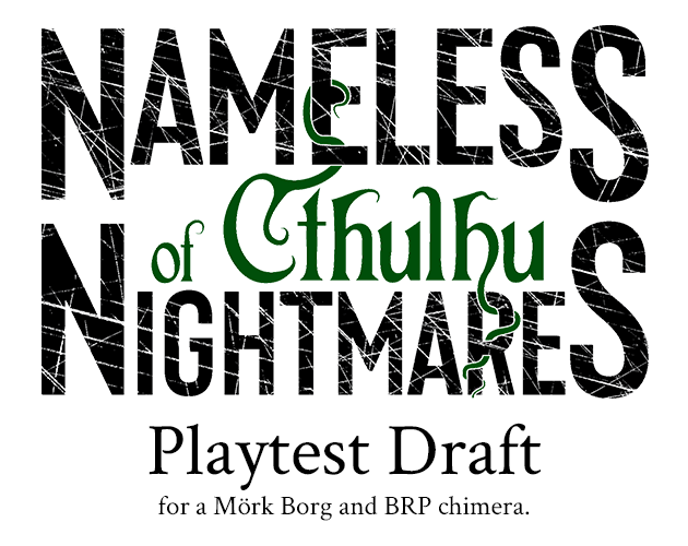 Cover image for Nameless Nightmares of Cthulhu (Playtest Draft)