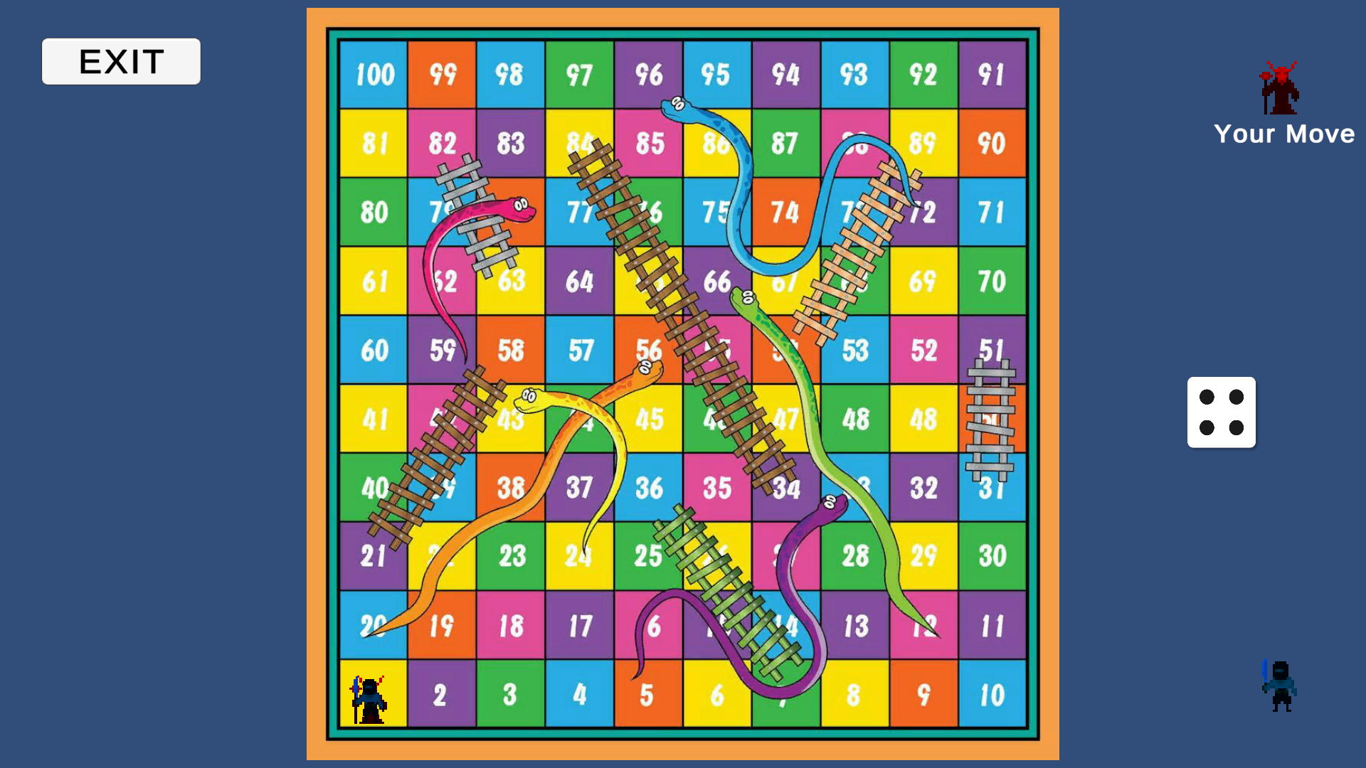 Voice controlled snakes and ladders