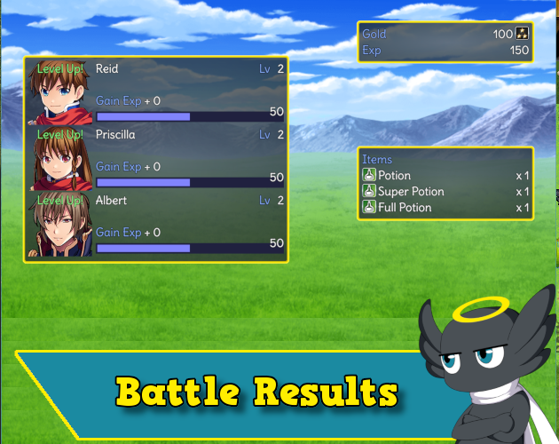 Hakuen Studio Battle Results for RPG Maker MZ