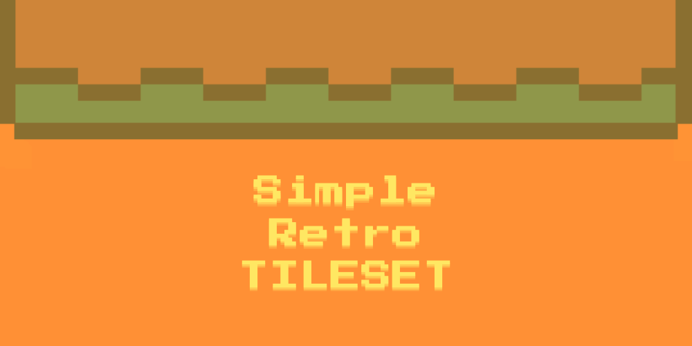 Free-simple retro style tileset