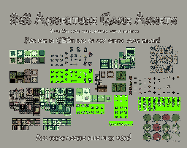 8x8 Adventure Game Assets