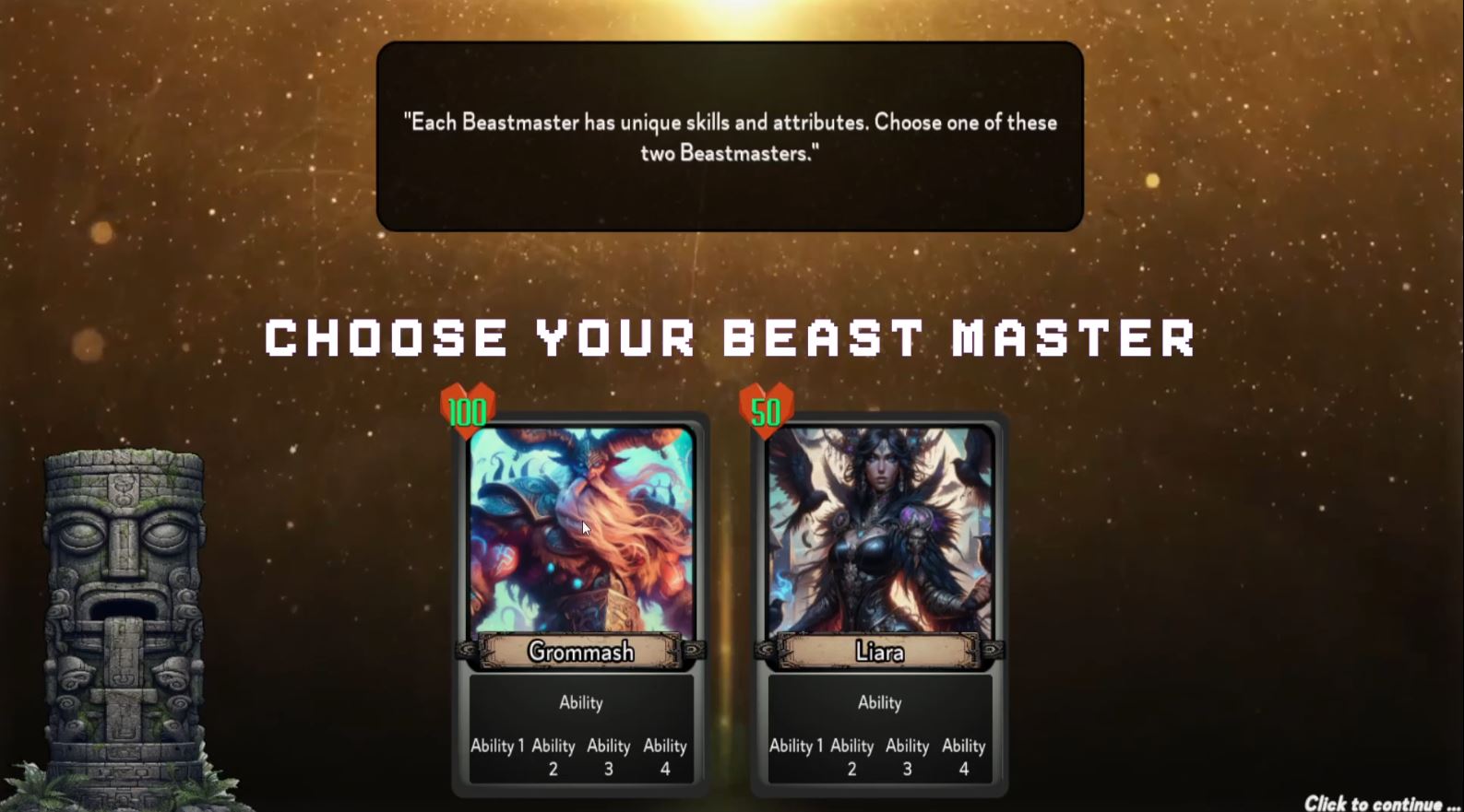 Chose your beastmaster