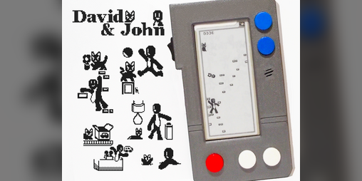 Cover image for David & John /ᐠ.ꞈ.ᐟ\ Game & Watch - Raspberry Pi PICO - E Paper SSD1680 - Video Game Handheld Console