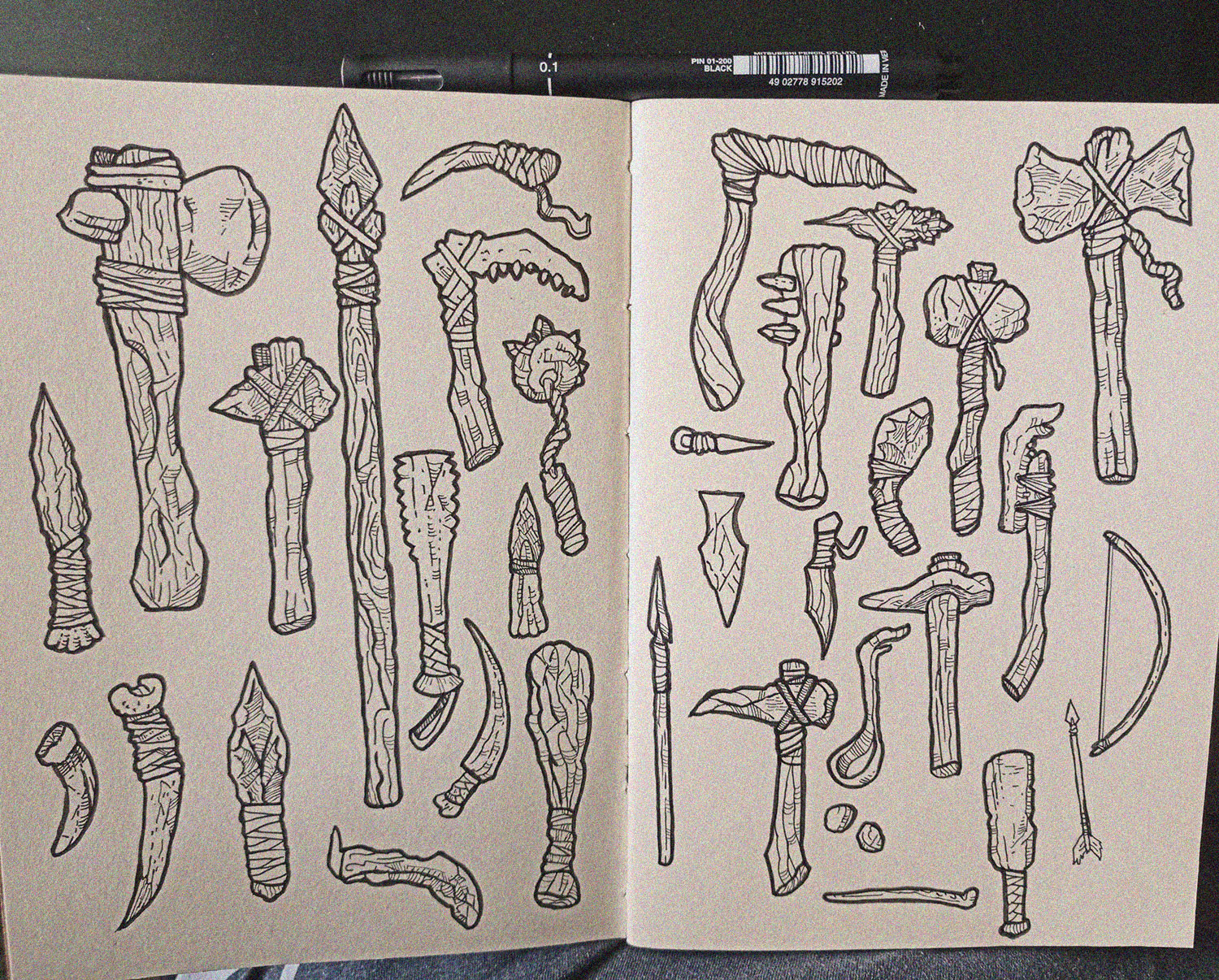 Stone age weapons - Stock art