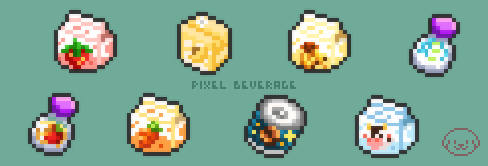 Pixel Beverage 16x16 Icons/Sprites!