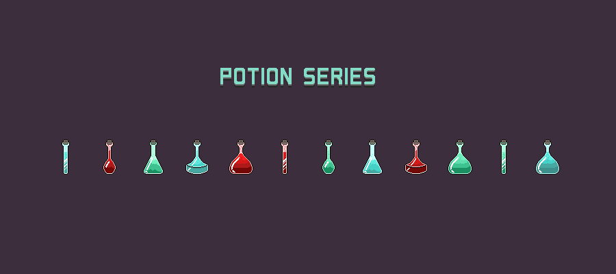 Pixel Art - Basic Potions