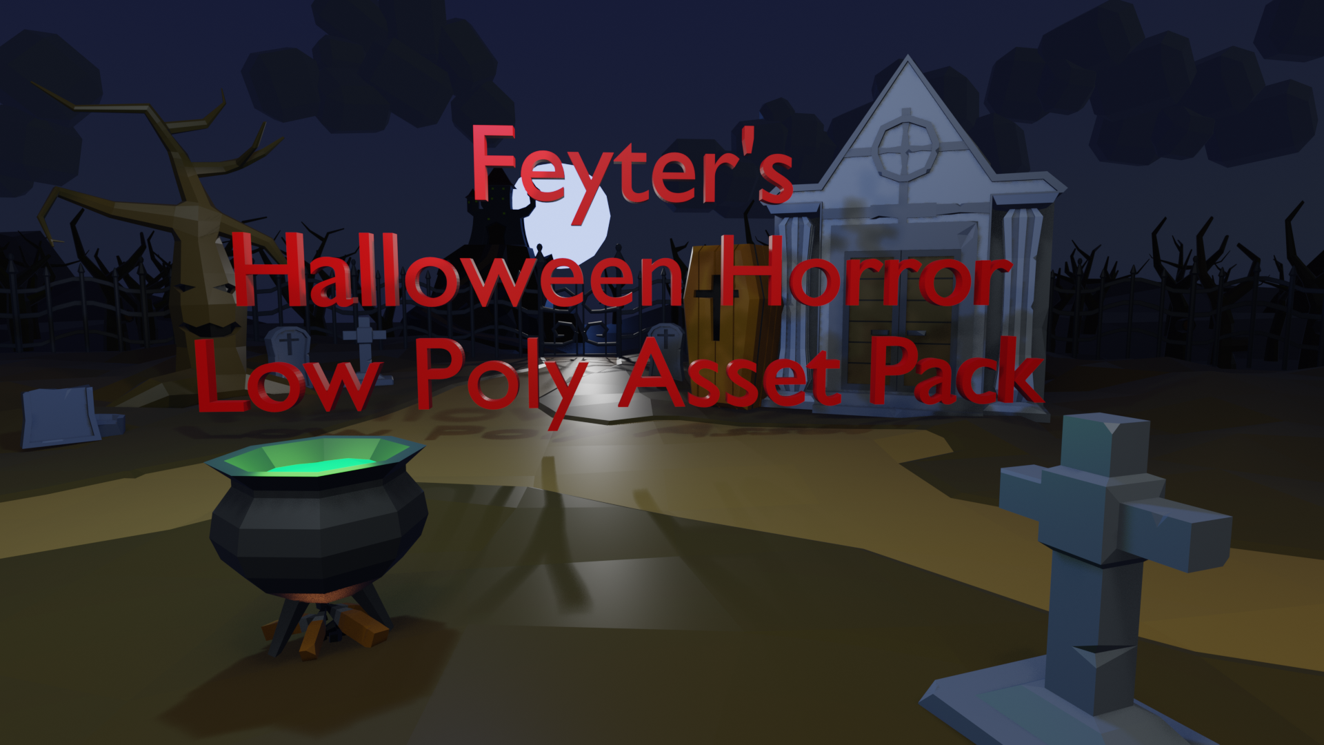 Feyter's Halloween Low Poly Asset Pack (UV Colored)