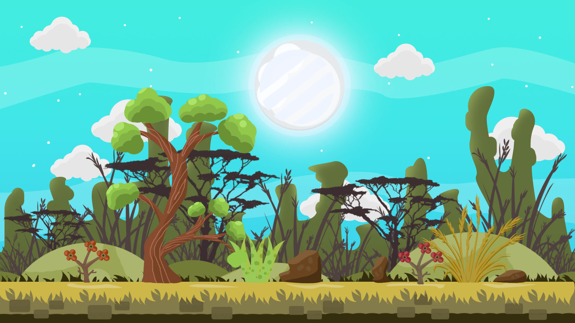 Download FREE 2D GAME FOREST VECTOR BACKGROUND 2 by MarwaMJ