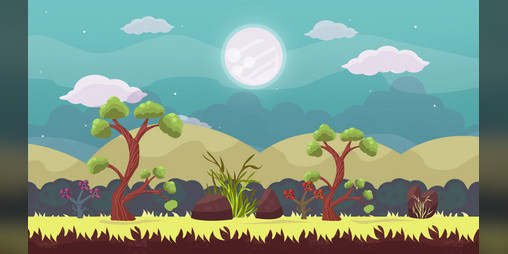 2D Game Forest BACKGROUND 3 by MarwaMJ