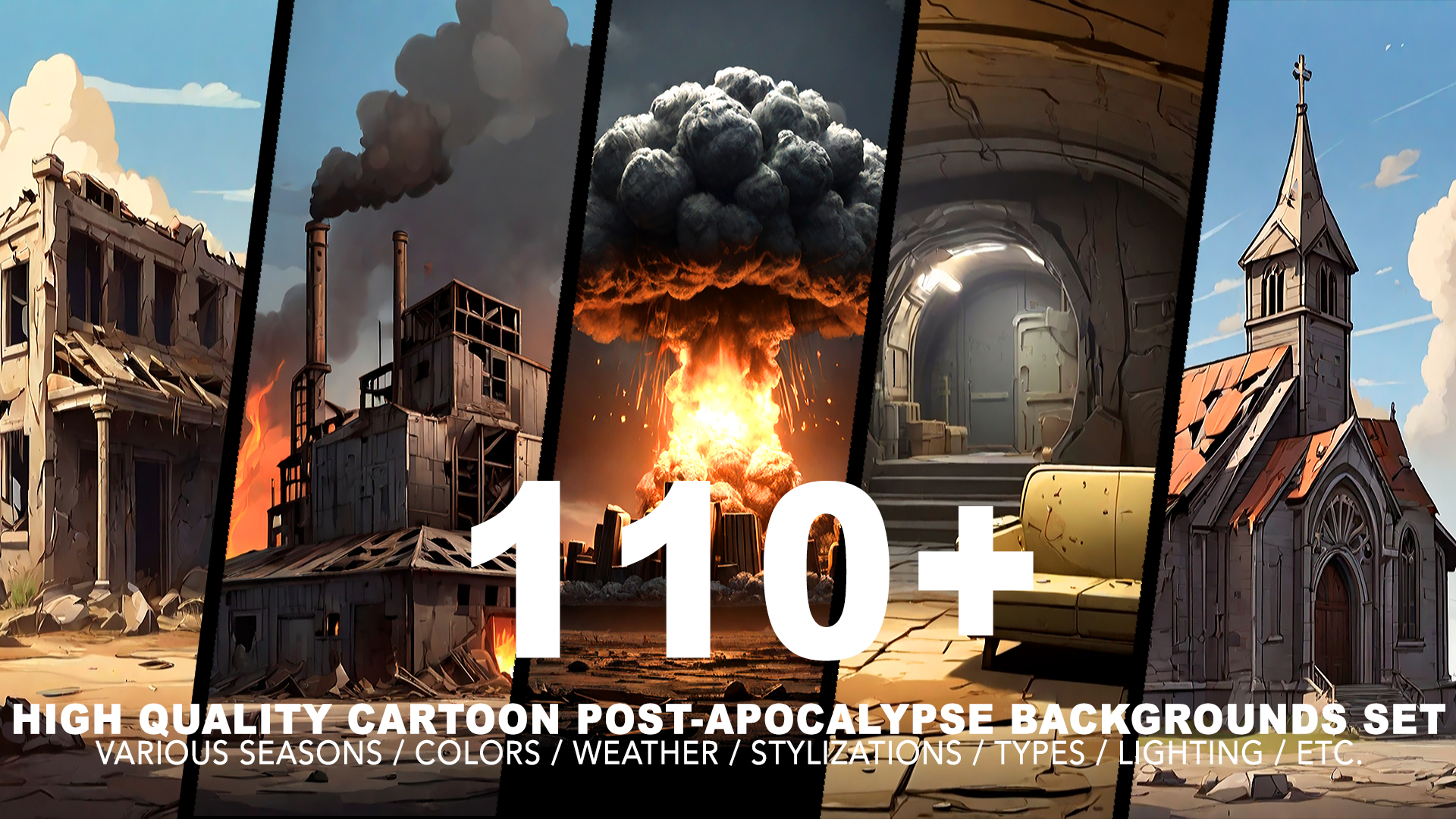 110+ POST-APOCALYPTIC BACKGROUNDS