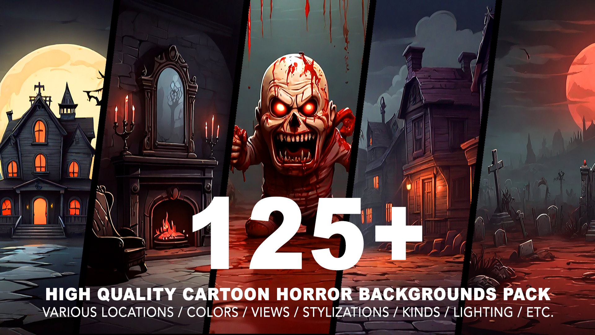 125+ HORROR BACKGROUNDS