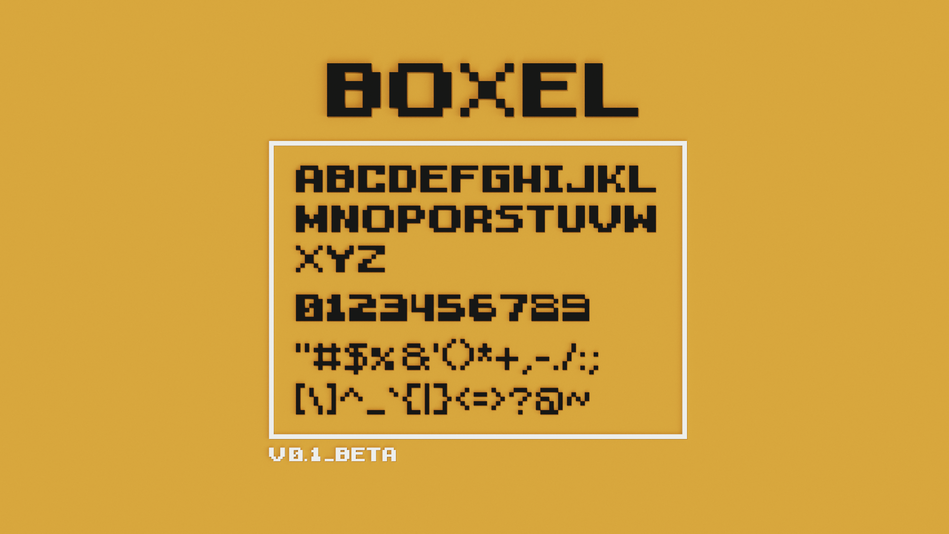 Pixel Font - BOXEL