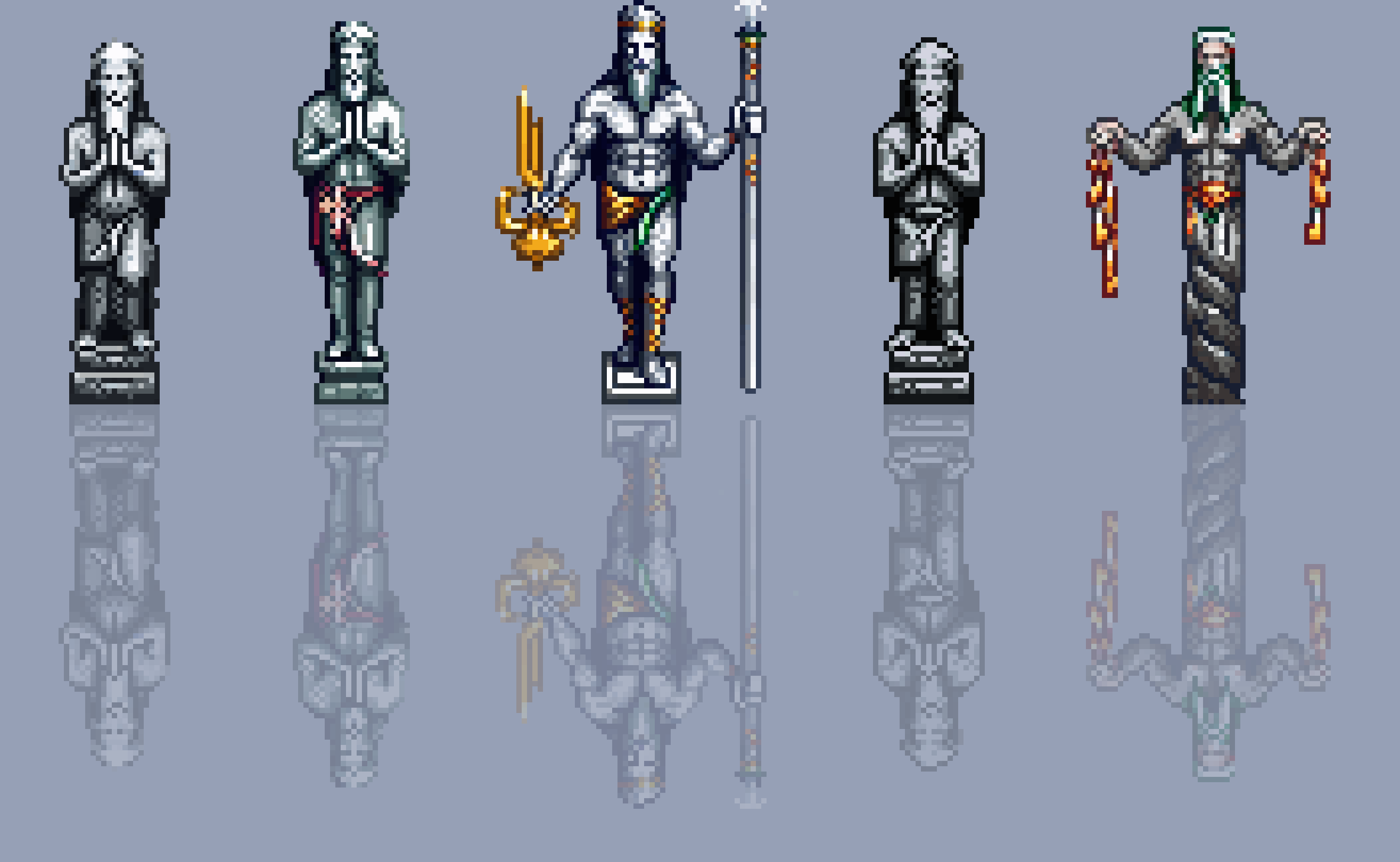 Pixel art statues V1