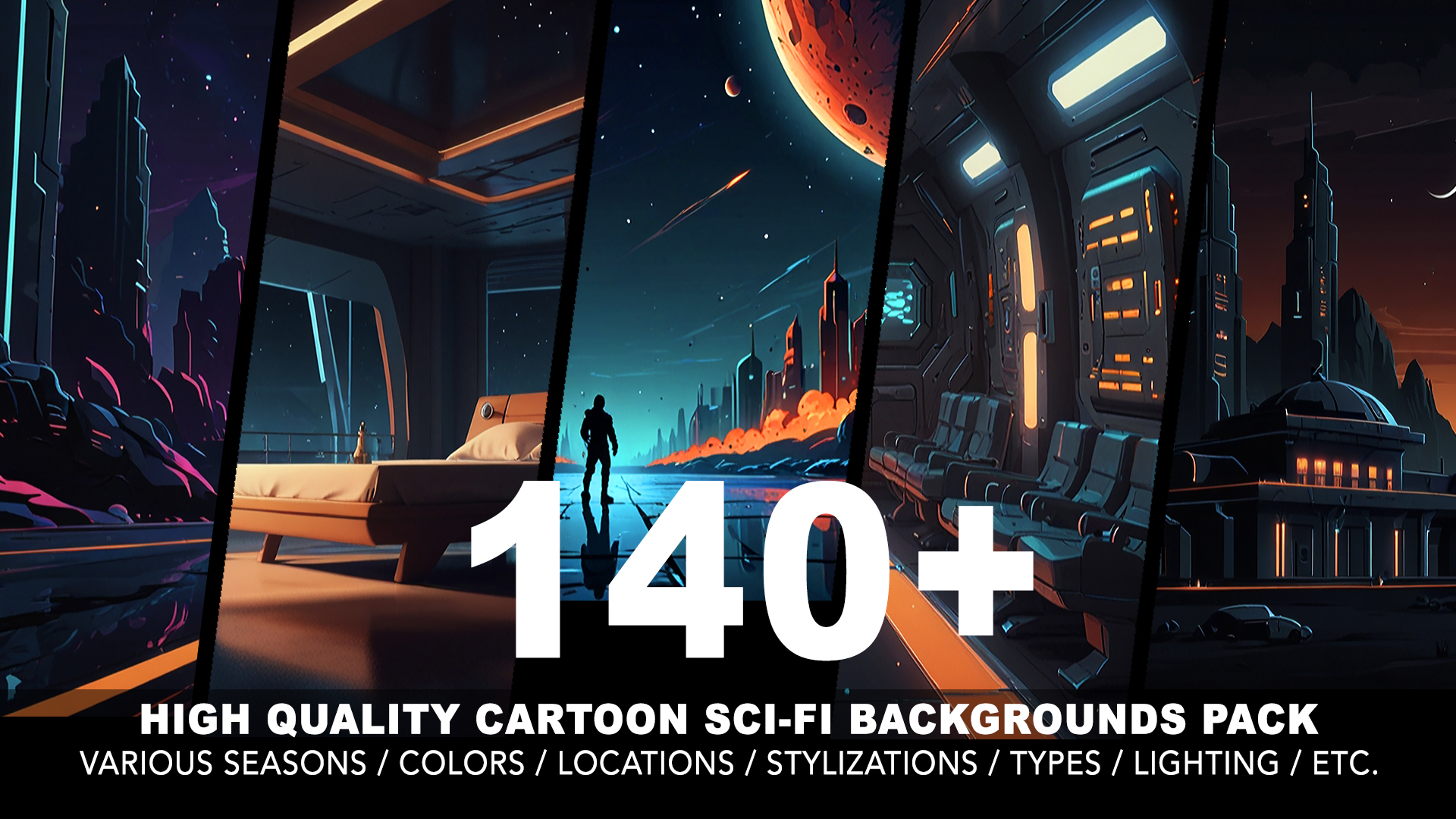 140+ SCI-FI BACKGROUNDS