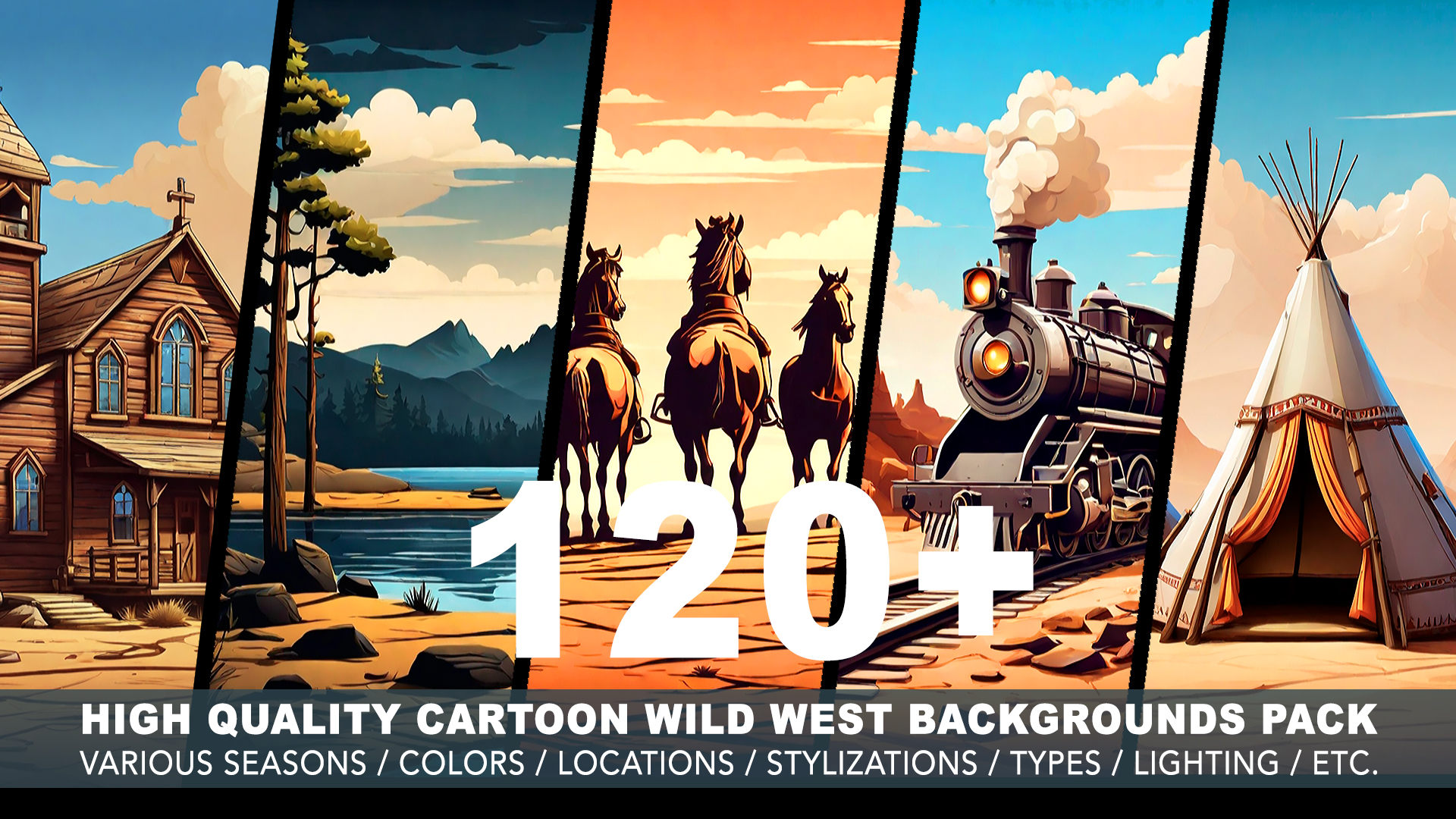 120+ WILD WEST BACKGROUNDS