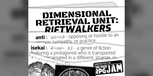Cover image for DIMENSIONAL RETRIEVAL UNITs: RIFTWALKERS