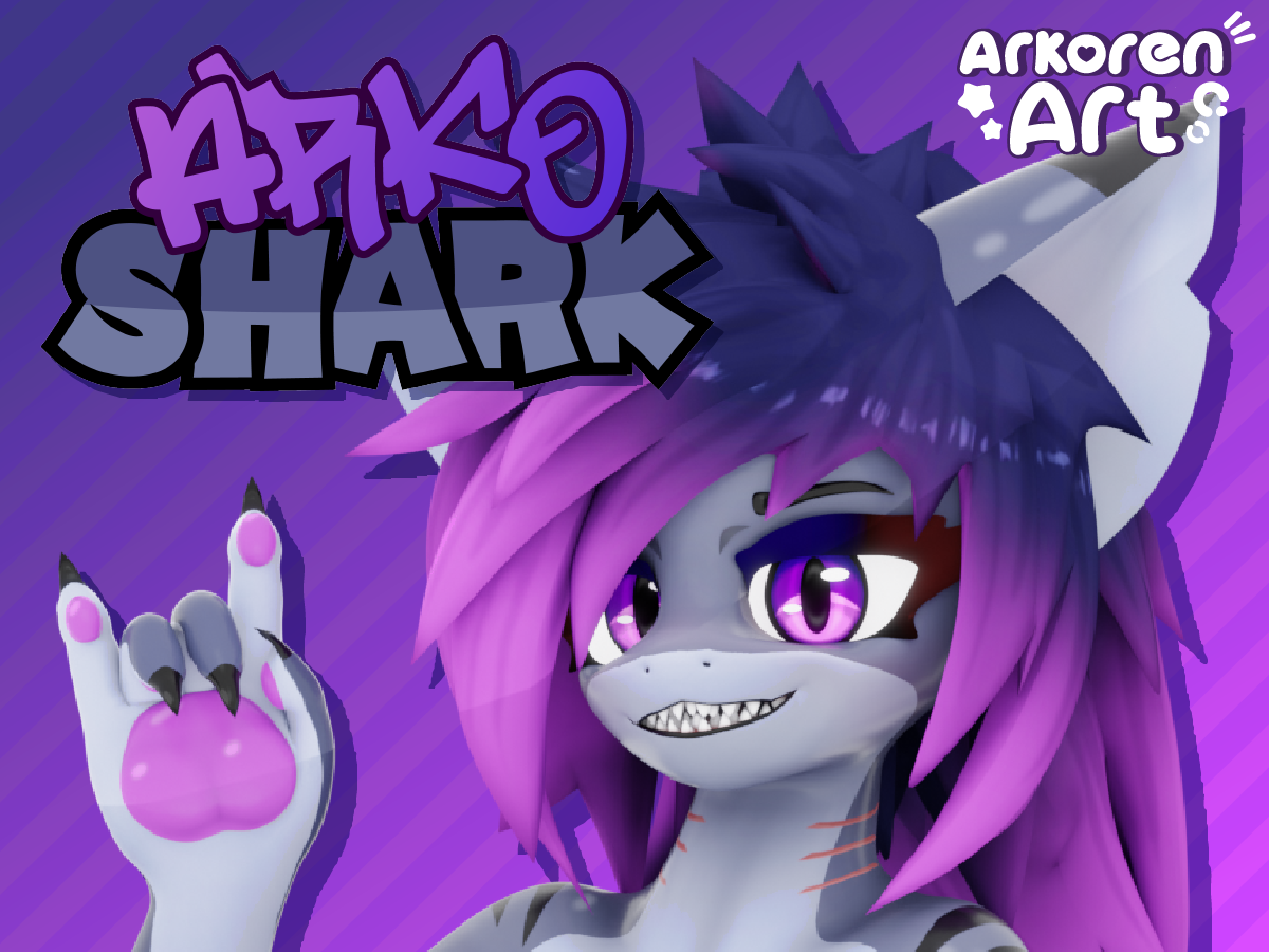 Arko Shark Avatar for VRChat (PC/Quest) by Arkoren Art