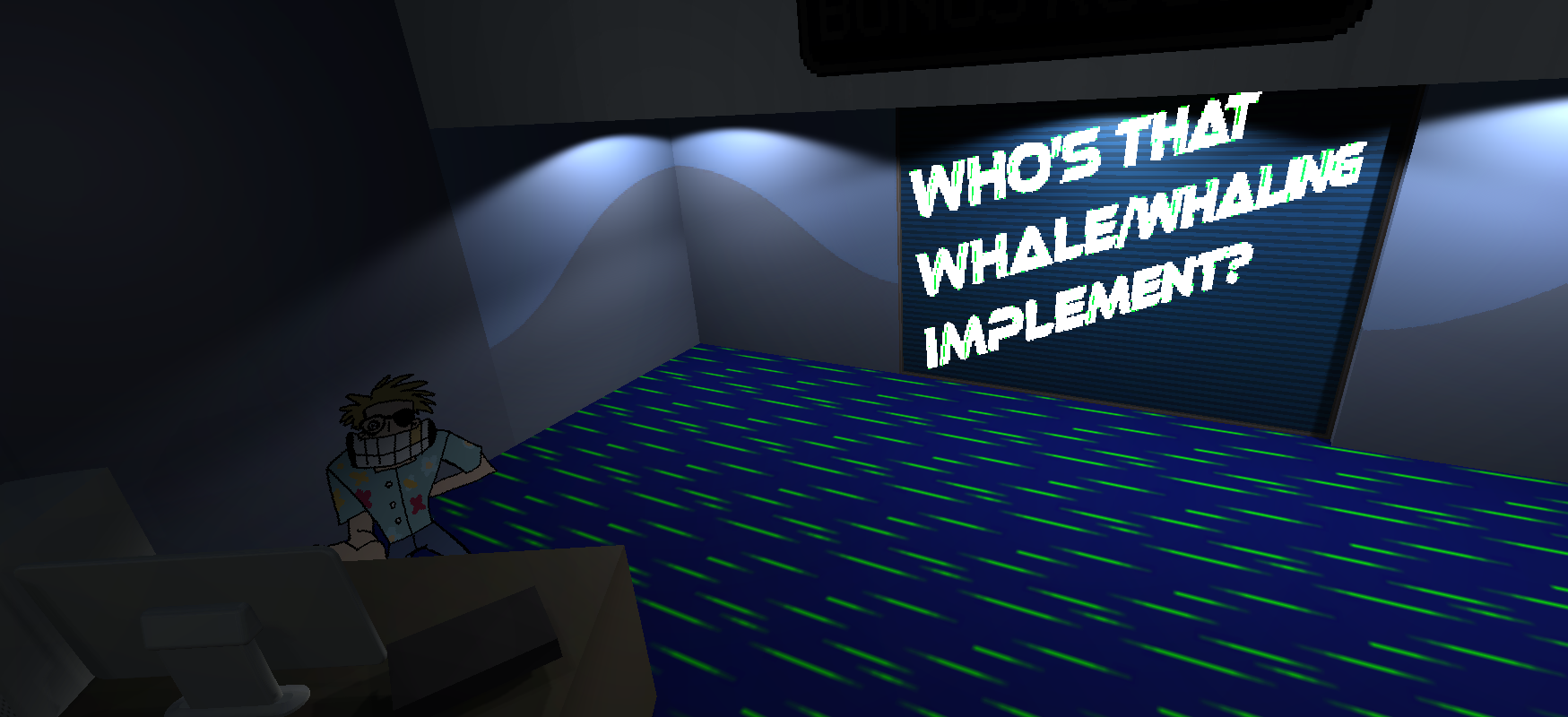 WHO'S THAT WHALE/WHALING IMPLEMENT?