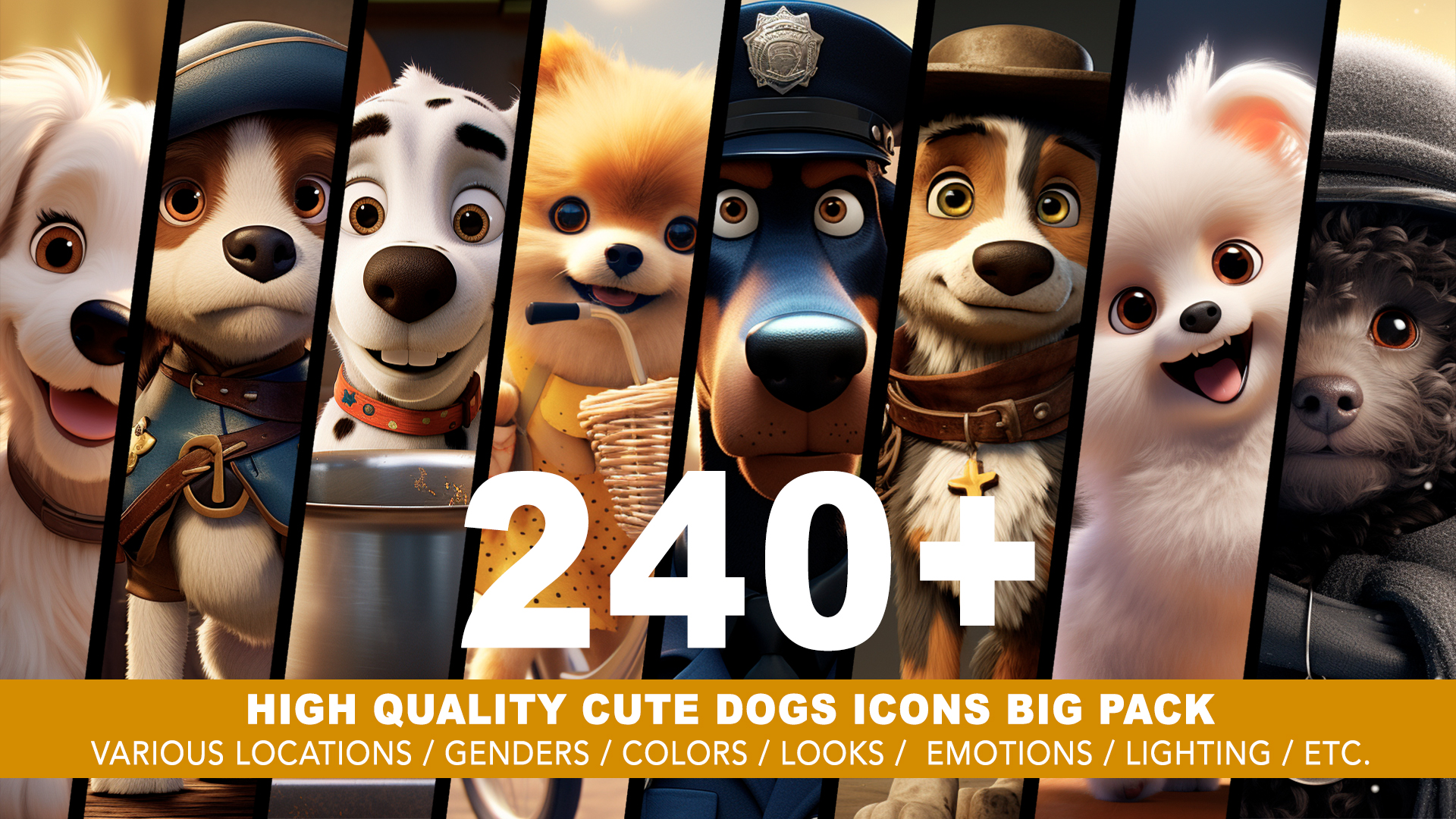 240+ DOGS AVATARS