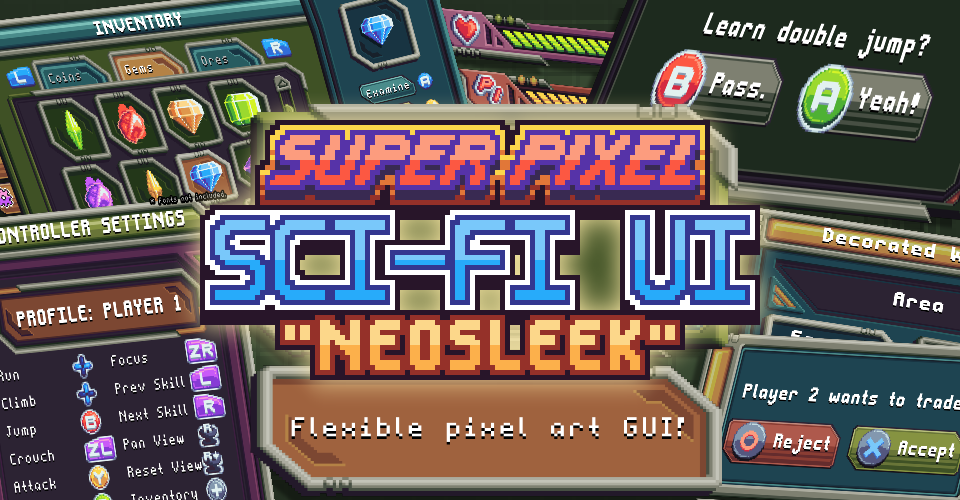 Super Pixel Sci-Fi UI: Neosleek