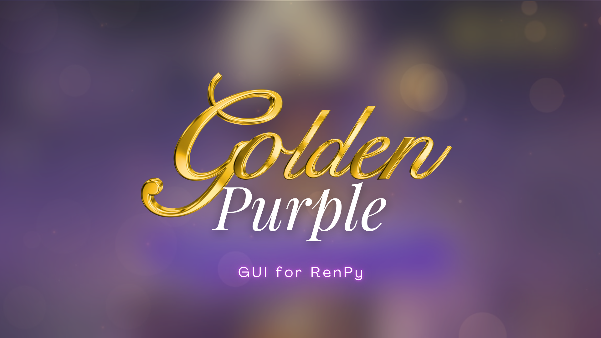 Golden Purple GUI for Renpy