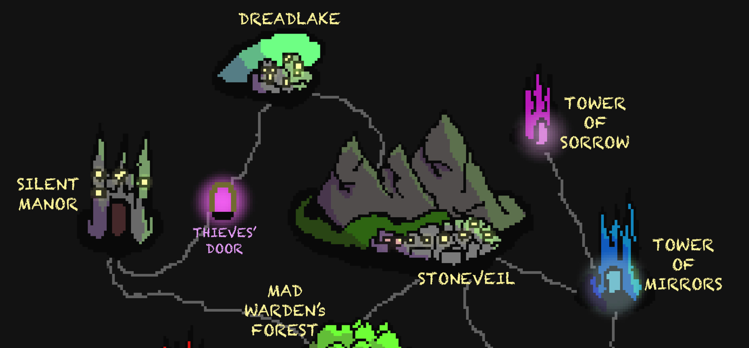 Pixel Art Fantasy Map