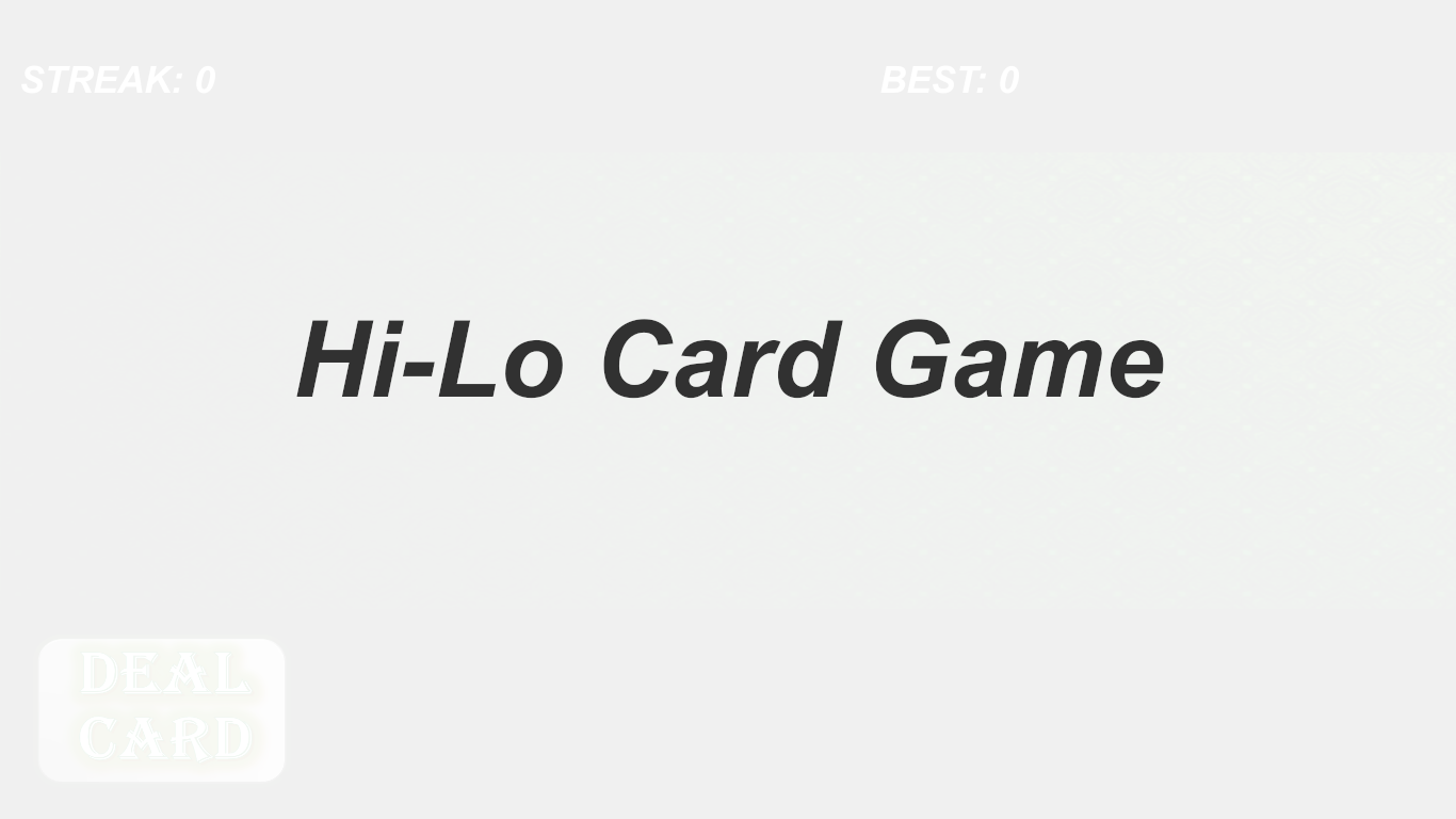 Hi-Lo Card Game