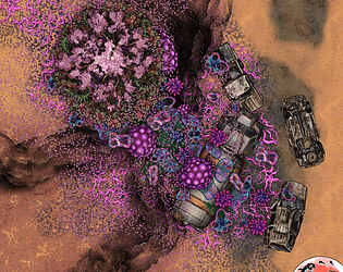 Lethal Oasis - 24x24 Post-Apocalyptic Battlemap