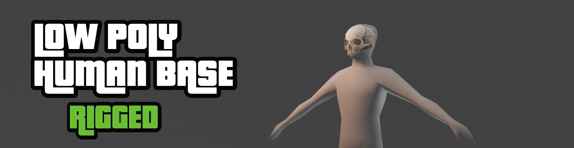 Low Poly Human Mesh - Rigged