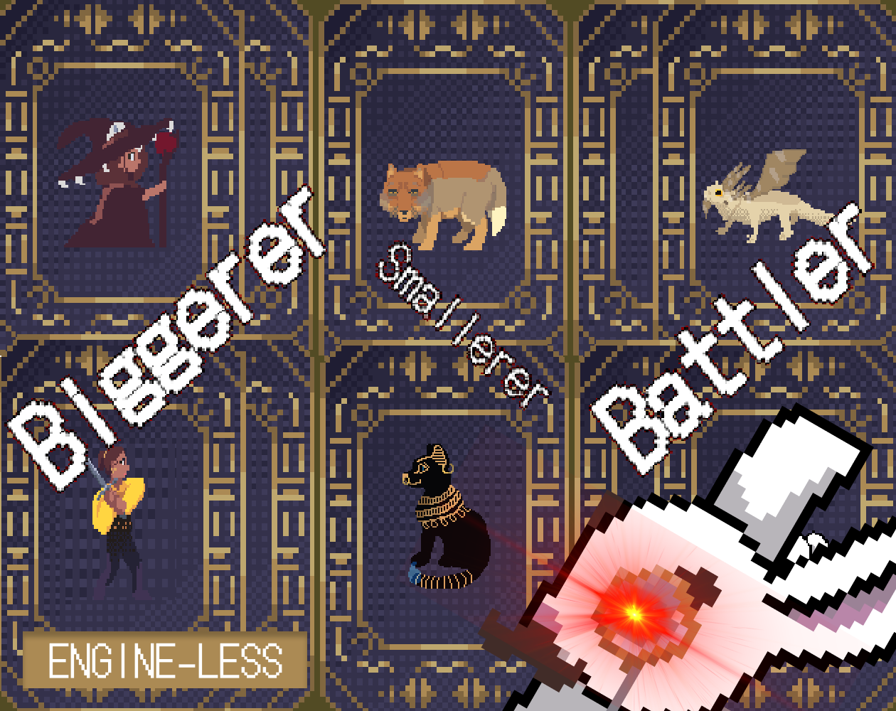 Cover image for Biggerer Smallerer Battler