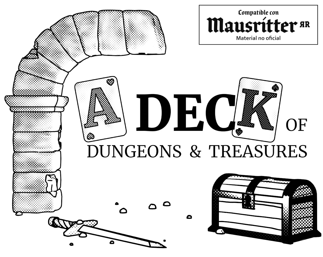 Cover image for A Deck of Dungeons & Treasures (Ed. Esp.)