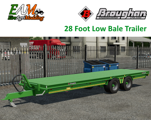Broughan 28 Foot Low Bed Flat Trailer
