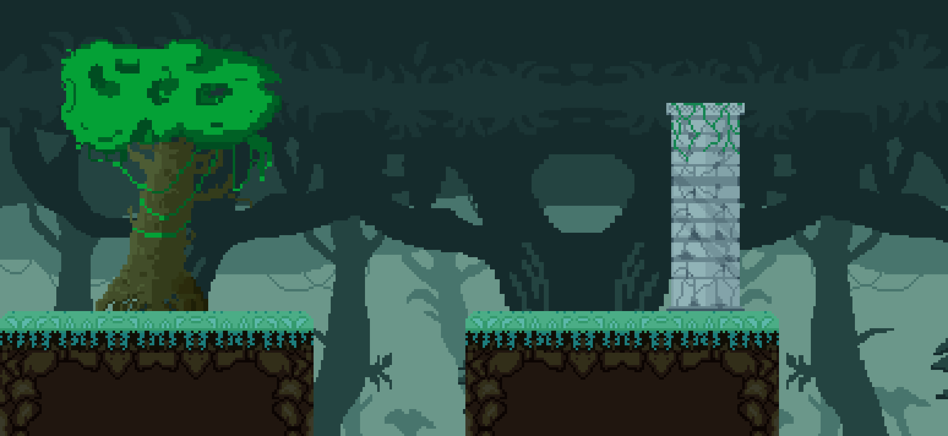 Forest platfrom Tileset