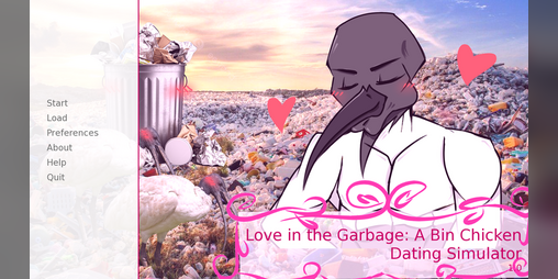 Cover image for Love in the Garbage: A Bin Chicken Dating Simulator