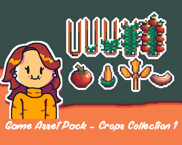 Game Asset Pack - Crops Collection 🌽🌾🍅🌿 by Sara Spiegelberg