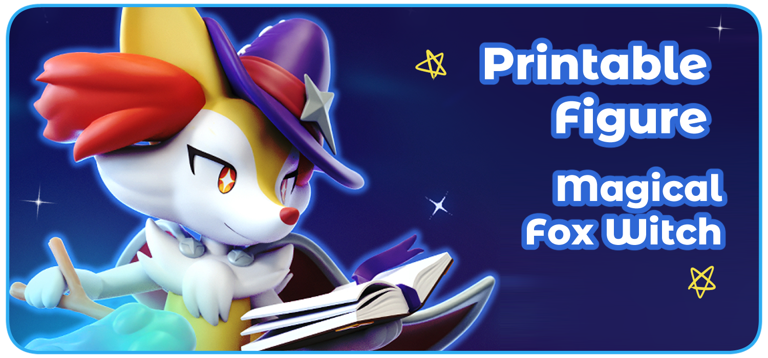 Printable Figure: Magical Fox Witch