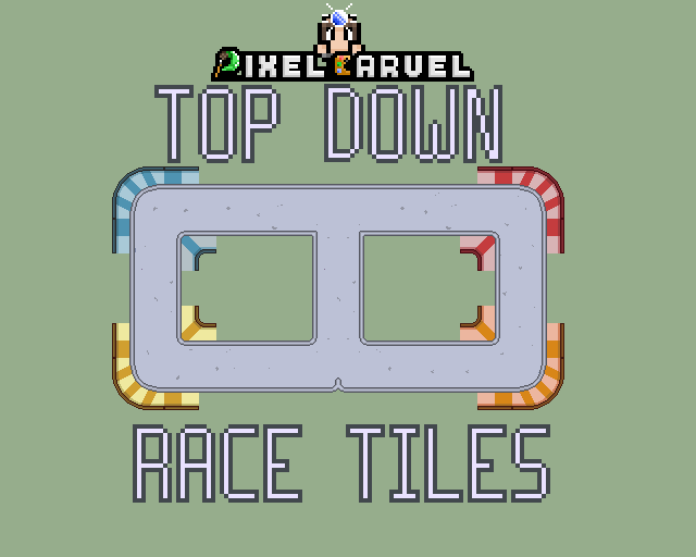 Pixel art Top Down Race Tiles by PixelCarvel