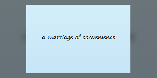 Cover image for a marriage of convenience
