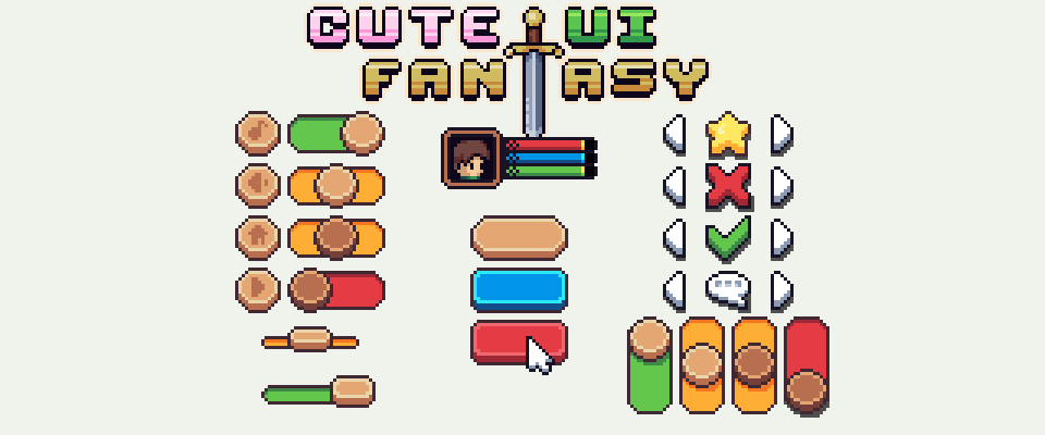 Cute Fantasy UI asset pack