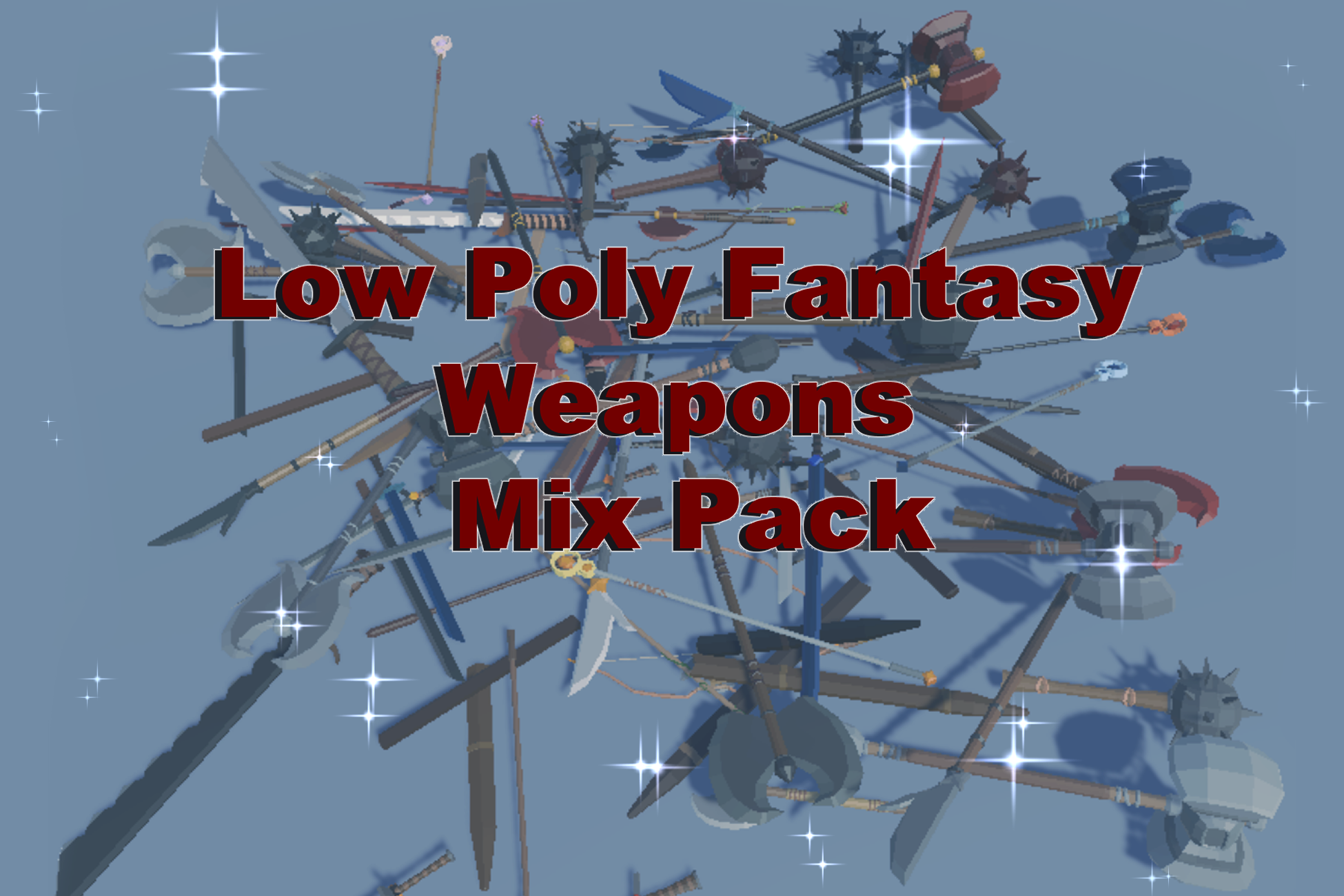 Low Poly Fantasy Weapons Pack Game