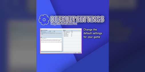 Cover image for Default Settings - Plugin for RPG Maker MZ